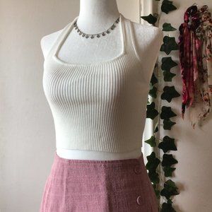 🌻3/15🌻Cropped Backless Halter Top